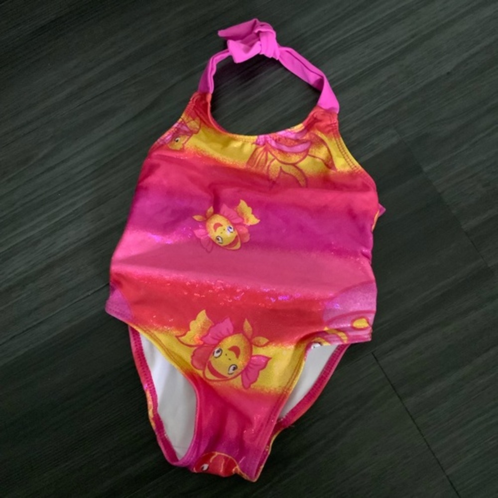 Wave Zone One Piece Metallic Fish Swimsuit